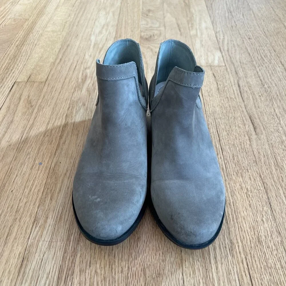 Sorel Lolla Cut-Out Waterproof Leather Ankle Boots Gray Women's US Size 7.5 - Picture 2 of 9